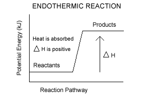 potential energy curve for endothermic reaction